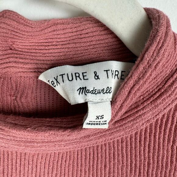 Madewell Texture & Thread Mauve Corduroy Sweater Top XS Preppy Hipster Retro - Picture 3 of 8